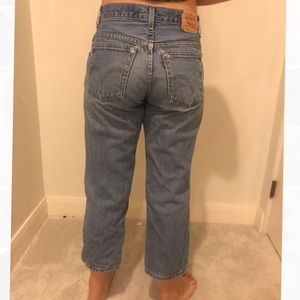 vintage cropped wide leg levi’s!!